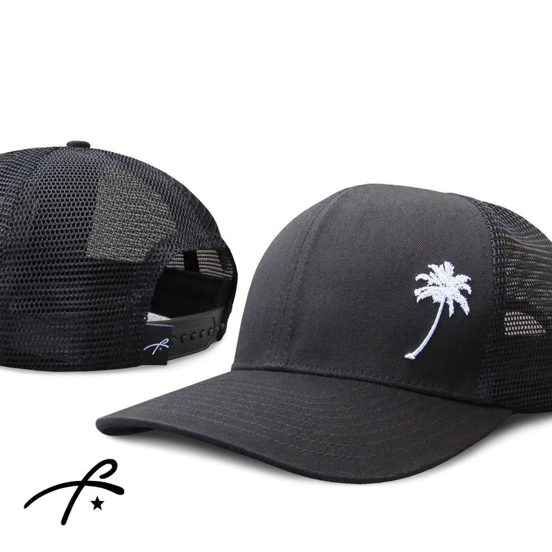 Grace Folly Trucker Hat for Men or Women- Many Cool Designs (Palm Tree- Black) - Image 5